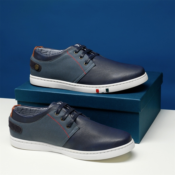 Men's Modern Casual Fashion Sneakers - NAVY - 6